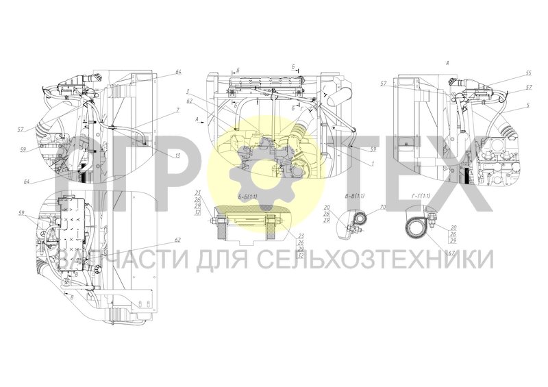 Чертеж Установка бачка расширительного (181.05.28.970)